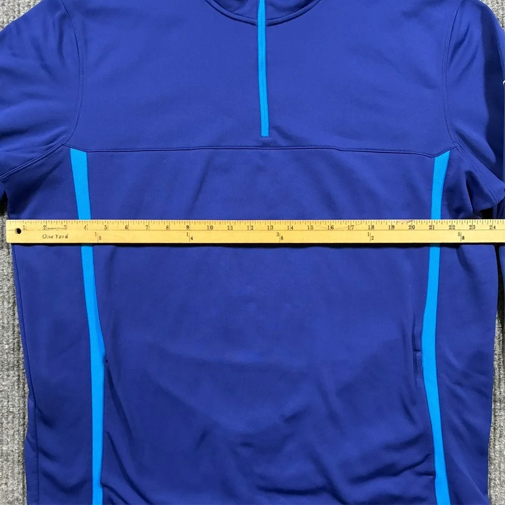 Nike Golf Mens Therma Fit Pullover Jacket XL Blue 1/4 Zip Athletic Performance